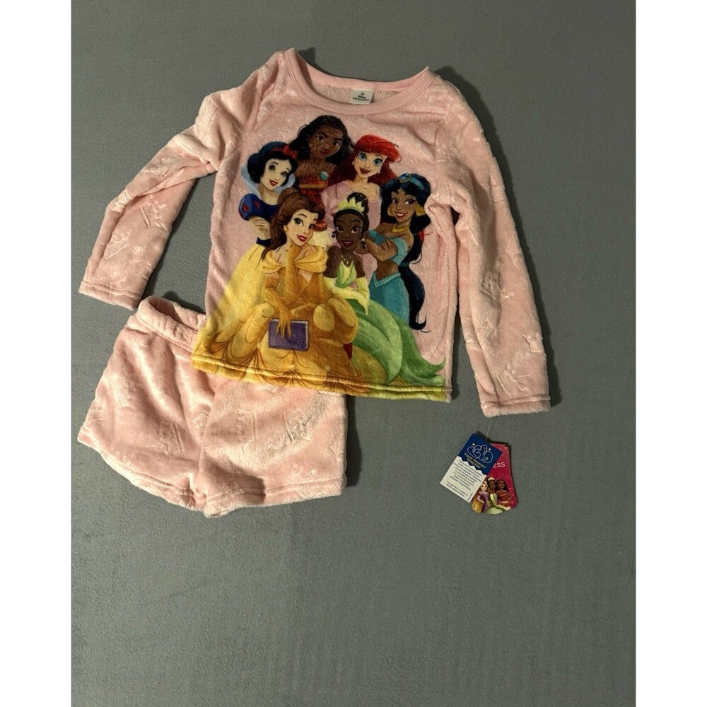 Disney Girls' Princess 2-Piece Fleece Pajamas Set Size 6 NWT Pink - Picture 3 of 5
